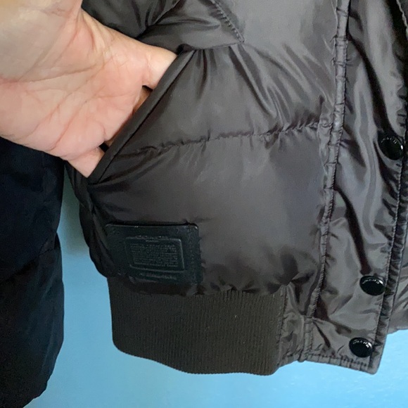 EUC Coach Black hooded puffer Jacket - Picture 5 of 8